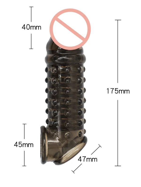 Black Color Dotted Pines Sleeve Condom In Pakistan - DarazToy