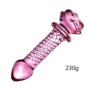 Rose Shaped Pyrex Glass Dildo Butt Plug Sex Toy - Daraz