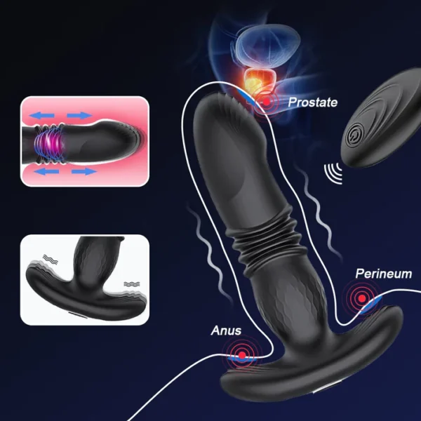 Telescopic Vibrating Butt Plug Anal Vibrator Sex Toy - Daraz