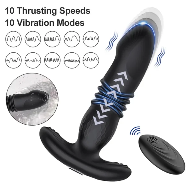 Telescopic Vibrating Butt Plug Anal Vibrator Sex Toy - Daraz