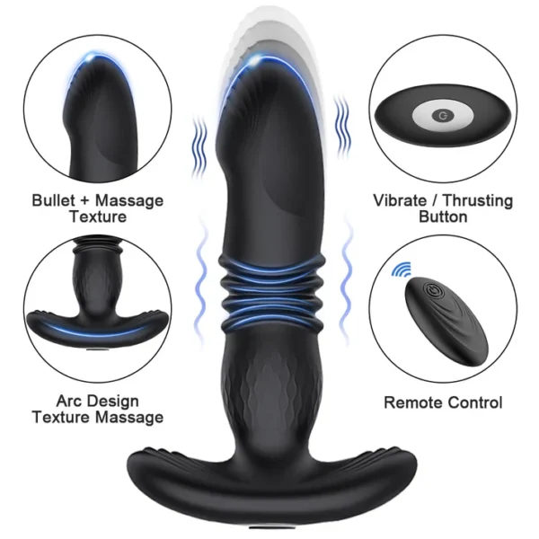 Telescopic Vibrating Butt Plug Anal Vibrator Sex Toy - Daraz