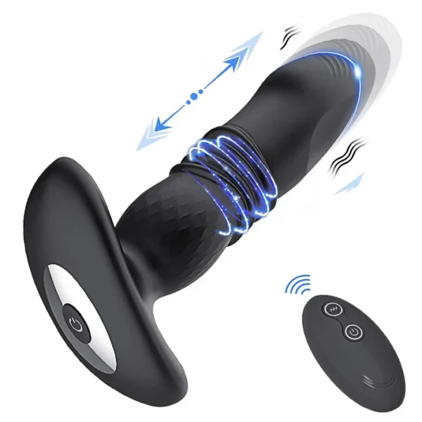 Telescopic Vibrating Butt Plug Anal Vibrator Sex Toy - Daraz