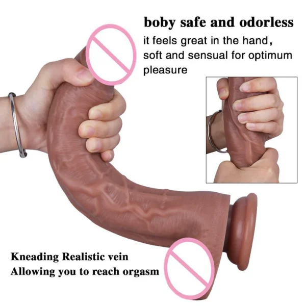 Realistic Color Adult Men Flexible Silicone Dildo - Daraz