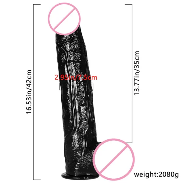 Realistic Large Black Dildo Sex Toys - DarazToy.Com