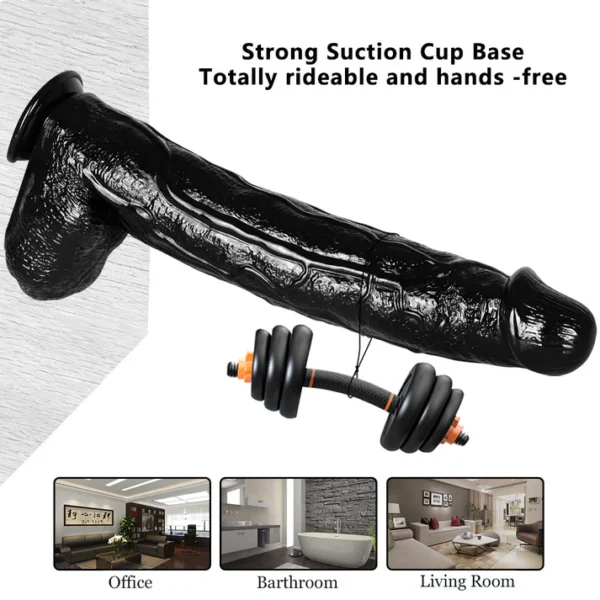 Realistic Large Black Dildo Sex Toys - DarazToy.Com