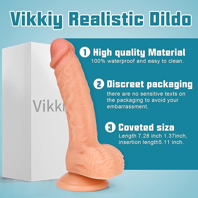 7.3 Inch Realistic Dildo Feels Like Skin Body