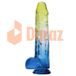 8 Inch Yellow Blue Dildo